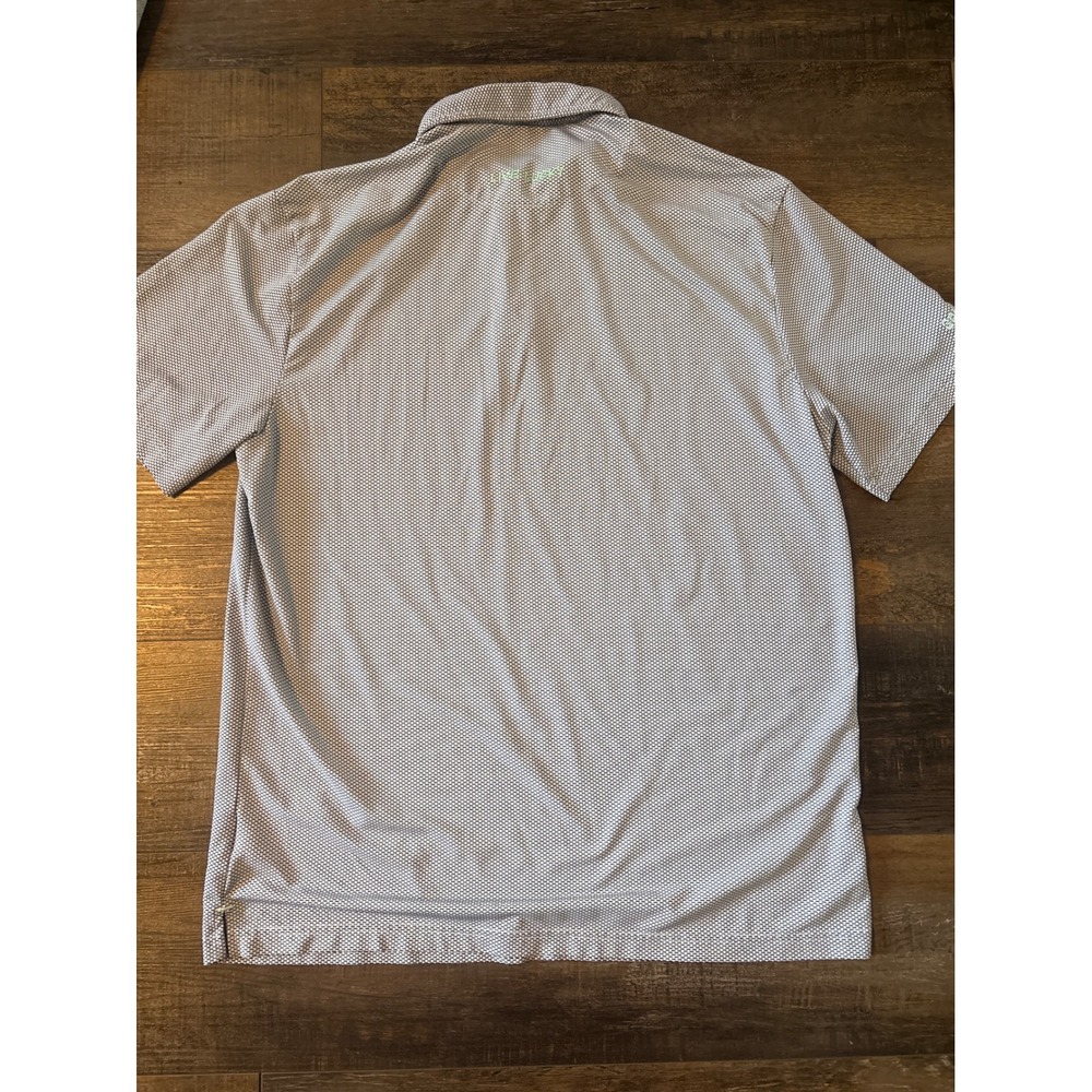 Black Clover Mens Geometric Performance Polo Shirt Black White XL - Picture 4 of 5